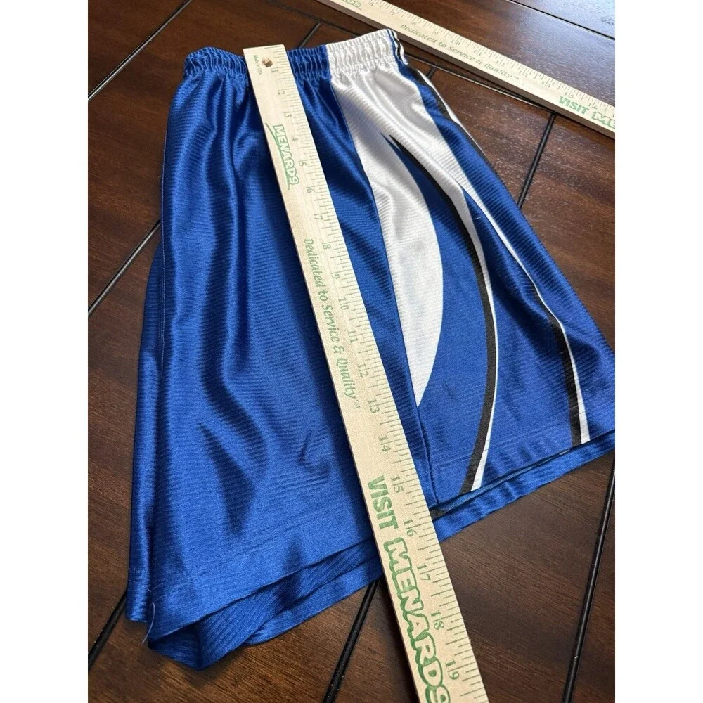 🔥 RARE PUMA Vintage Shiny Silky Dazzle Basketball Running Shorts Blue XL USA!